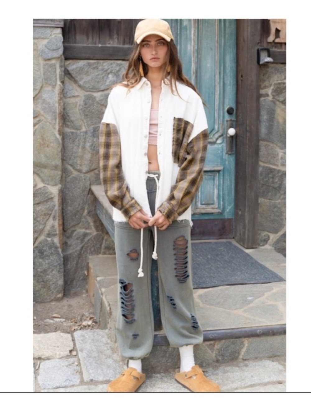 POL Oversized Plaid Contrast Shacket - Picture 4 of 8